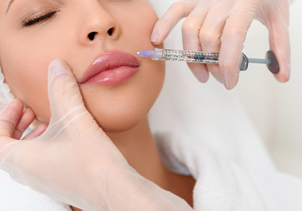 Woman receiving Cosmetic Injectables