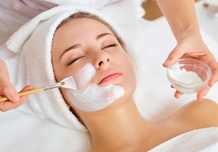 Woman receiving Spa Facials