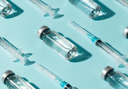 injectable bottles and syringas