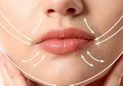 woman lips target area